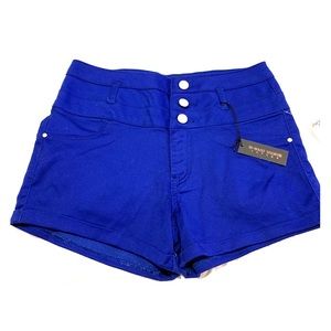 Blue high waisted shorts